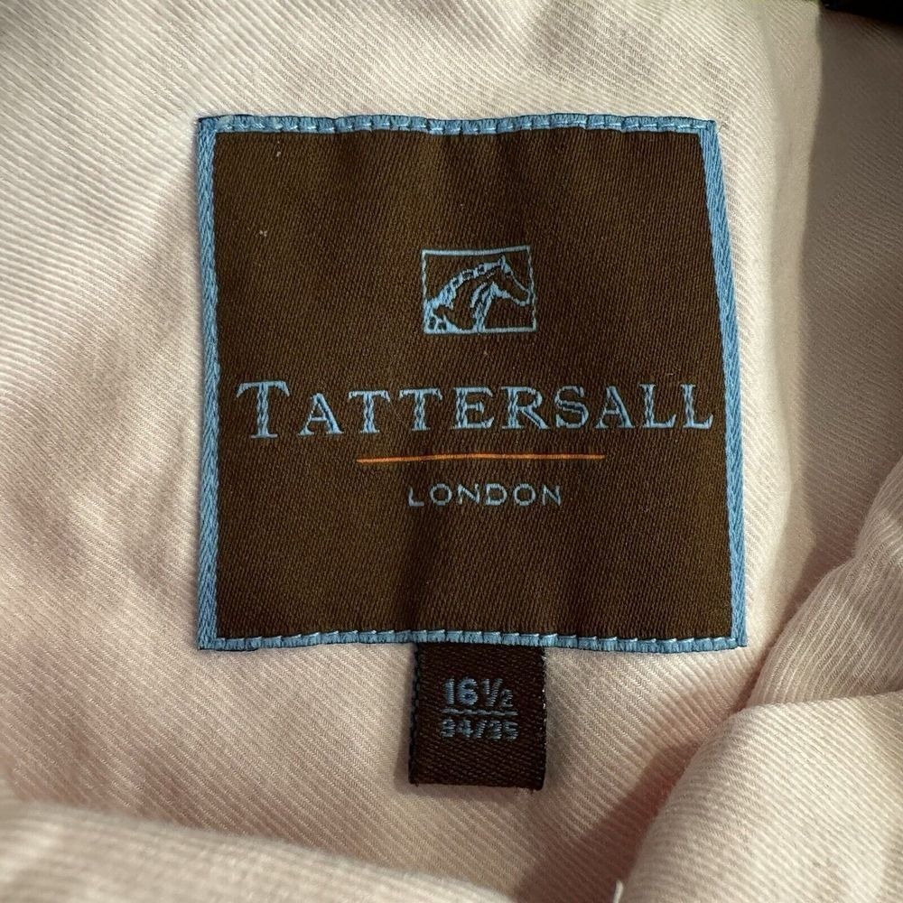 Mens Dress Shirt 16.5 33 Blue Check Button Down Business Casual Tattersall - Picture 7 of 8
